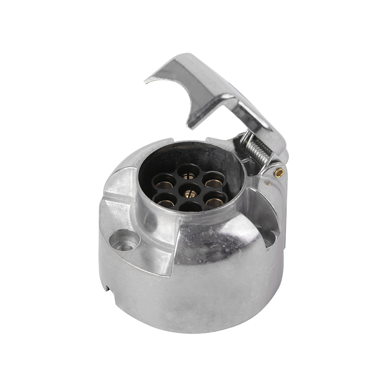 7ピン大型アルミ丸型ソケット JH009-A