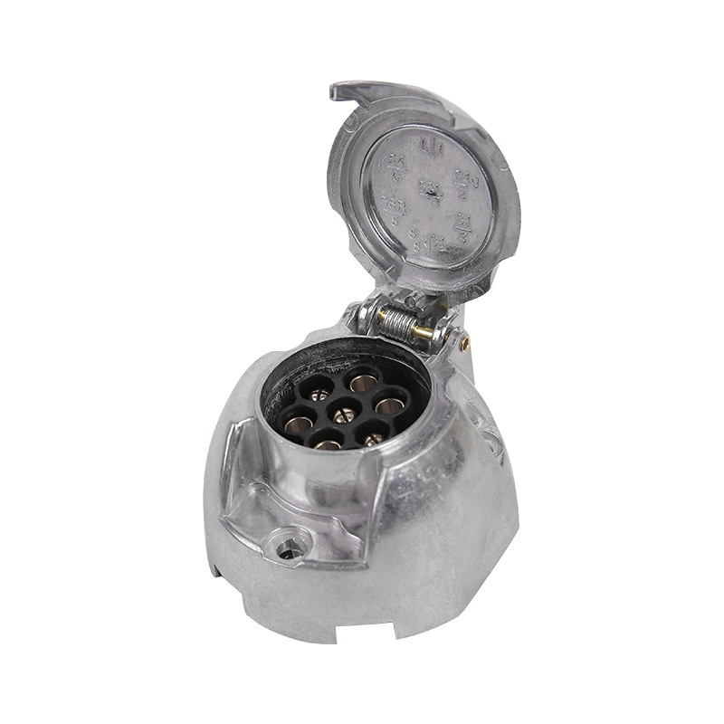 フォグランプ付き7ピン大型アルミ角ソケット JH009-D